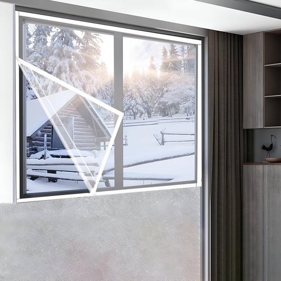 SELIVO Window Insulation Kit,Noise Reduce Insulated Window Film,Magnetic Window Insulation kit for Heavy Duty Film with Full Frame Magnetic Strip Window Coverings,180X120CM