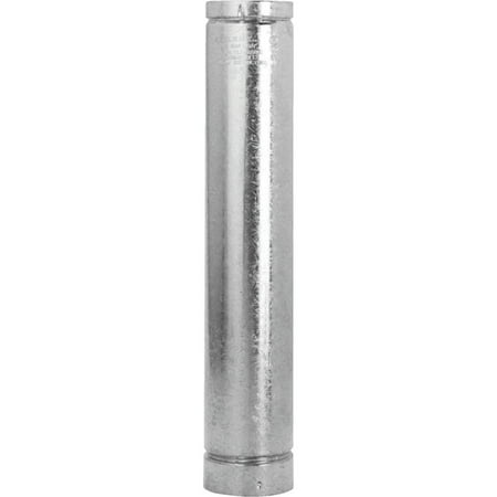 SELKIRK 4RV-3 Type B Gas Vent Pipe, 4 in OD, 3 ft L, Galvanized Steel