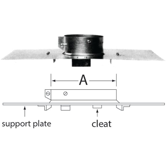 Selkirk Sport Support Assembly Selkirk Pipe Support - Steel - 6 In Residential Use, Standard Application