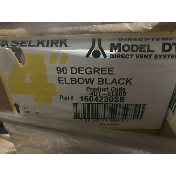 SELKIRK CORPORATION Selkirk Direct-temp 90 Degree Elbow DT, 4DT-EL90B