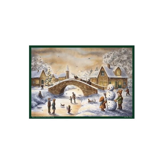 Richard Sellmer ADV70150 14.5 x 10.5 x 0.1 in. Advent Calendar Christmas at the Bridge