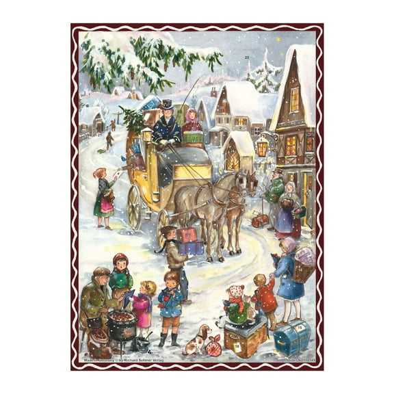 SELLMER Advent Calendar - Snowy Horse and Carriage Scene