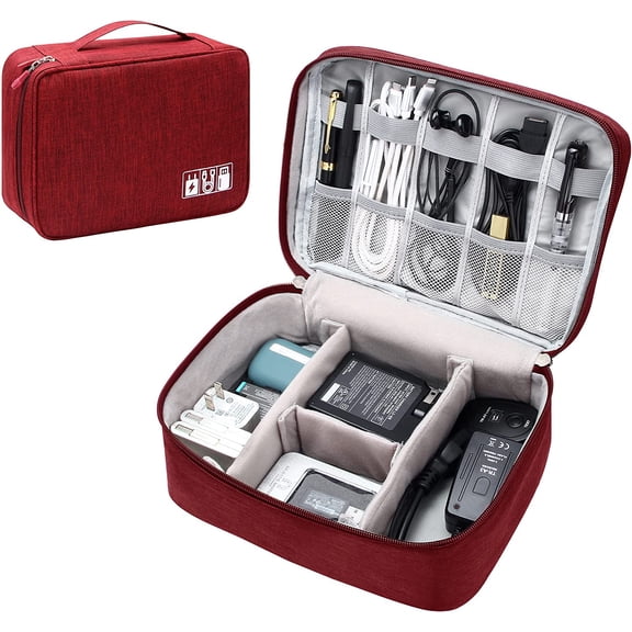 SELLYFELLY Electronics Organizer Travel Universal Cable Organizer Bag Waterproof Electronics Accessories Storage Cases for Cable, Charger, Phone, USB, SD Card, Hard Drives, Power Bank, Cords