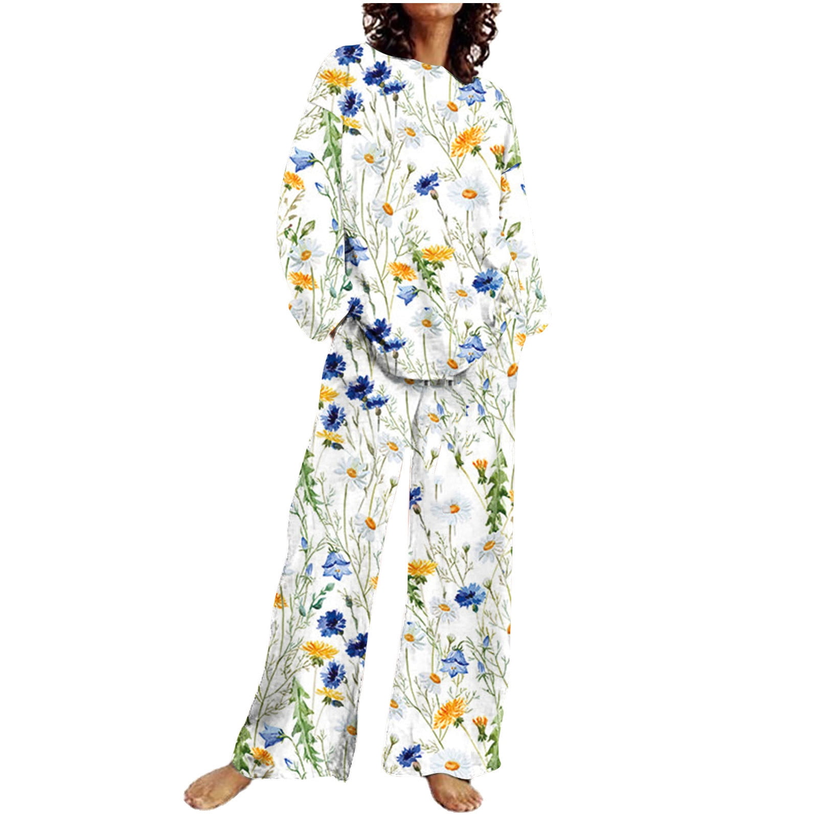 SELONE 2 Piece Sets For Women Going Out Long Sleeve Pullover Tops Long