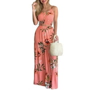SELONE 2 Piece Sets for Women Skirt Set Bodycon Dresses for Women Two Piece Outfits Going out Plus Size Fashion Summer Print Casual Buttons SLeevless Camis+ Skirt Set 1-Pink S