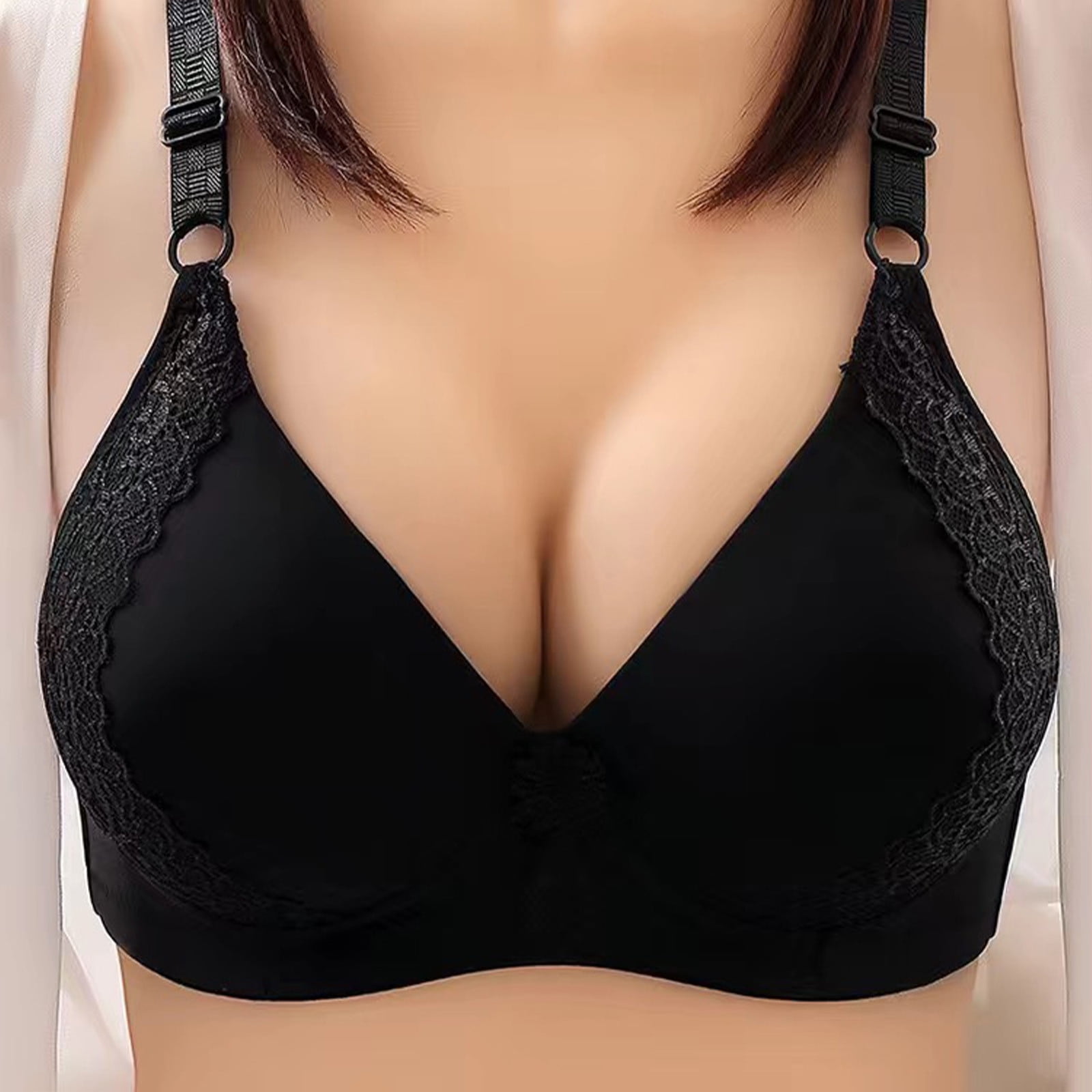 SELONE 2023 Everyday Bras for Women No Underwire for Large Bust Plus Size  And Large Non Ring Side Wrap Large Chest Show Small Nursing Bras for  Breastfeeding High Impact Bras Sports Bras