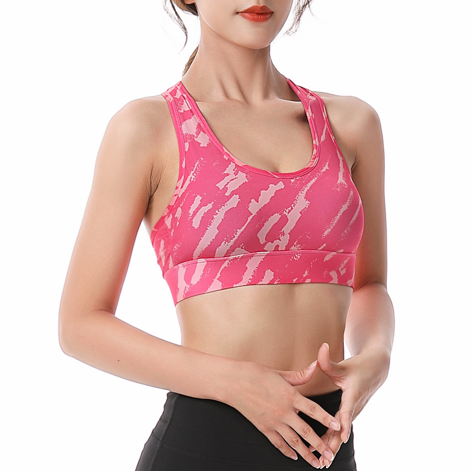 SELONE 2023 Sports Bras for Women Plus Size Yoga Bras High Impact Sports  for Full Figured Women Adjustable Straps Cozy Adjustable Beautiful Back  Elasticity Large Size Womens Sports Bras Hot Pink XXL 