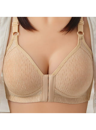 Theya Hook & Eye Front Fastening Bra Vanilla TL002B - Belle Femme