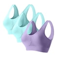 thumbnail image 1 of SELONE 3 Pack Womens Sports Bras Multipack Lightly Padded Support Yoga Bra T-Shirt Bralettes Soft Underwear, 1 of 2