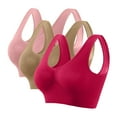 thumbnail image 1 of SELONE 3 Pack Womens Sports Bras Multipack Lightly Padded Support Yoga Bra T-Shirt Bralettes Soft Underwear, 1 of 5