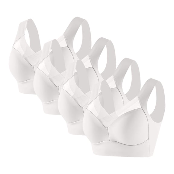 SELONE 4 Pack Bras for Women No Underwire Push Up Seanless Lightly Padded Wireless Bra T-Shirt Bralettes Comfortable Underwear