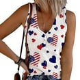 thumbnail image 1 of SELONE American Flag T Shirts Independence Day Summer Tops for Women Summer Tops For Holiday Short Sleeve Crewneck Casual Loose Fit Graphic Tees Womens American Flag Apparel Show Your Pride Black S, 1 of 6