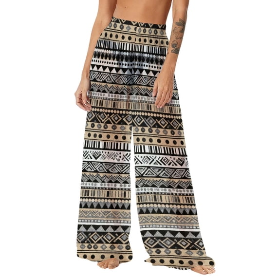 SELONE Bathing Suit Cover up for Women Sun Protection Boho Pants Hawaiian Wide Leg Trouser Summer Beach Wear
