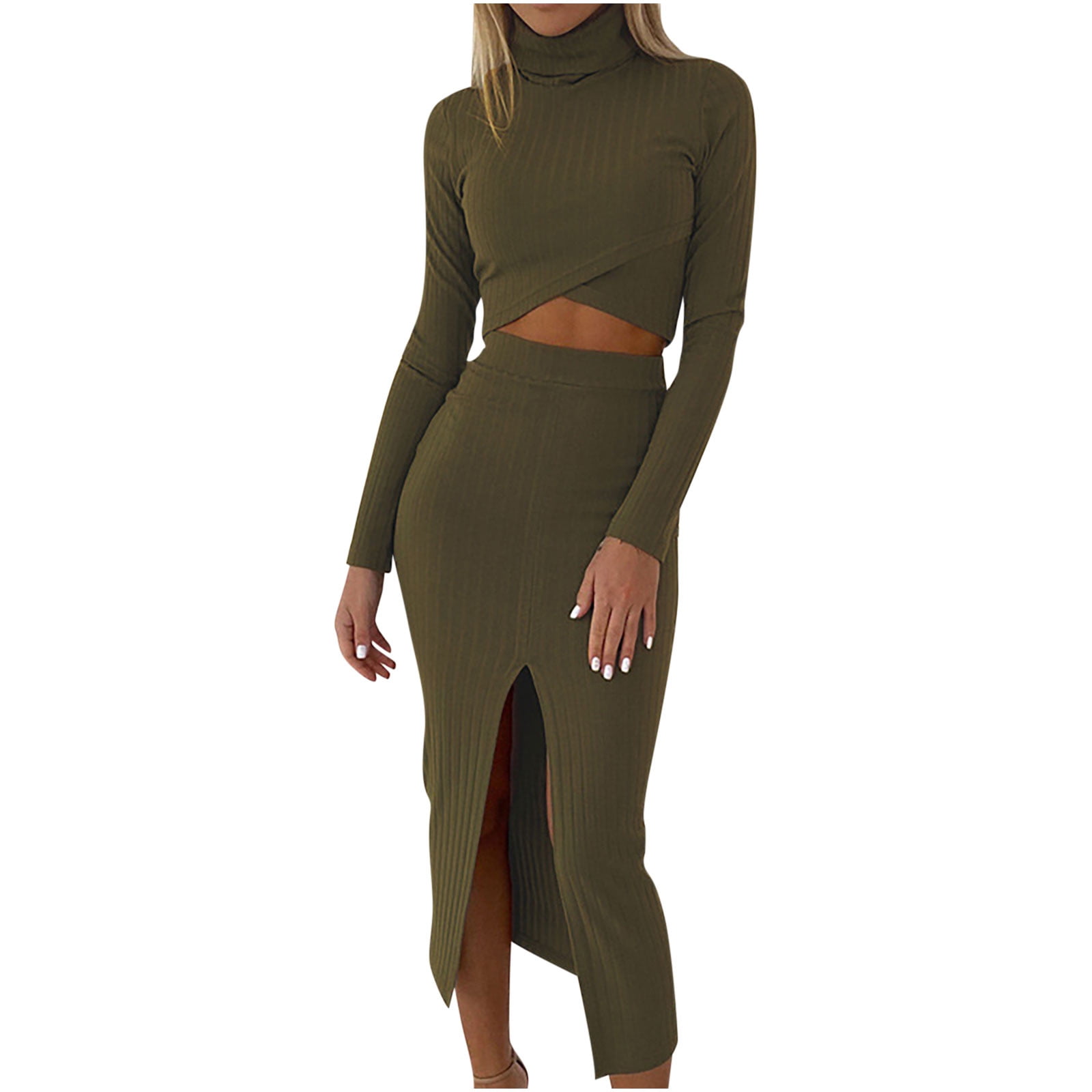 SELONE Beach Dresses for Women Two Piece Outfits Sexy Long Sleeve Casual Solids Sets Blouse Nightdress Party Skirt+Top 36-Army Green M - Walmart.com SELONE Beach Dresses for Women Two Piece Outfits Sexy Long Sleeve Casual Solids Sets Blouse Nightdress Party Skirt+Top 36-Army Green M - Walmart.com