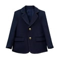 thumbnail image 1 of SELONE Blazer for Boys Lapel Collar Back to School Uniform Preppy Classic Dresswear Big Kids Soild Performance Coat, 1 of 6