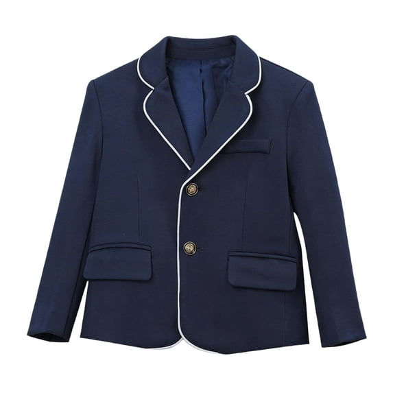 SELONE Blazer for Kids Boys Lapel Collar Back to School Uniform Preppy Classic Dresswear Color Block Formal Coat