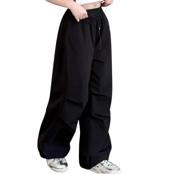SELONE Boys Jogger Pants Big Kids Cotton Drawstring Wide Leg Sweatpants Elastic Waist Trousers Spring Outfits Sports
