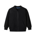 thumbnail image 1 of SELONE Boys Zippered Hooded Jackets Cotton with Pockets Lightweight Zipper Solid Long Sleeve Cute Clothes Black 150, 1 of 2