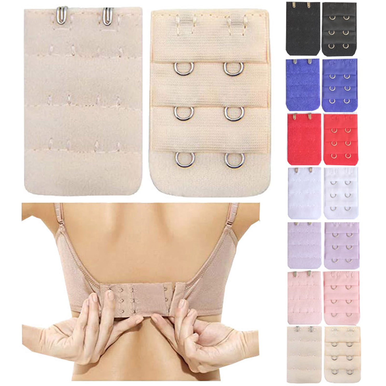 SELONE Bra Extender 7Pcs Women Soft Comfortable Bra Hooks Extender Strap, Elastic Bra Extension