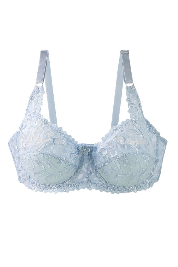 Bras for Women Push Up Padded Lace for Sagging Breasts Solid Color With Steel Ring Double Breasted Everyday Sports Bras for Women Nursing Bras for Breastfeeding Womens Bras Push Up Blue M