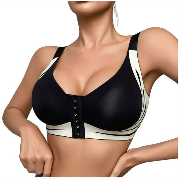 SELONE Bras for Women Front Closure Seanless Support Bra Spaghetti Strap T-Shirt Bralettes Breathable Comfortable Underwear