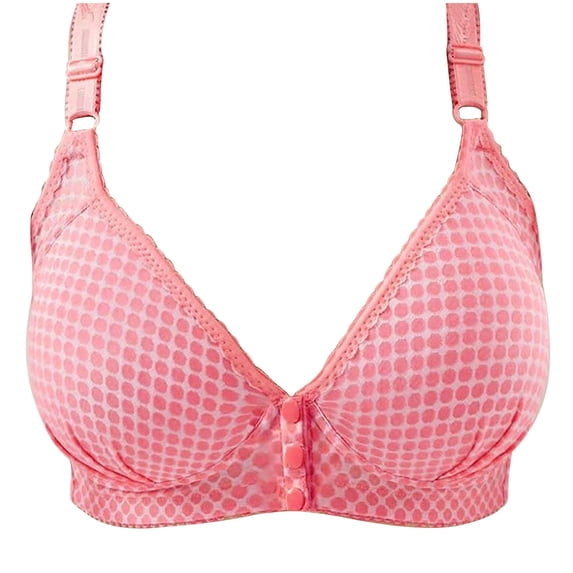 SELONE Bras for Women Front Closure Soft Wireless Bra Wide Strap T-Shirt Bralettes Plus Size Solid Comfortable Underwear
