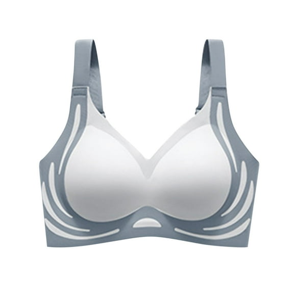 SELONE Bras for Women No Underwire Push Up Seanless Support Bra Wide Strap T-Shirt Bralettes Color Blocked Comfortable Underwear