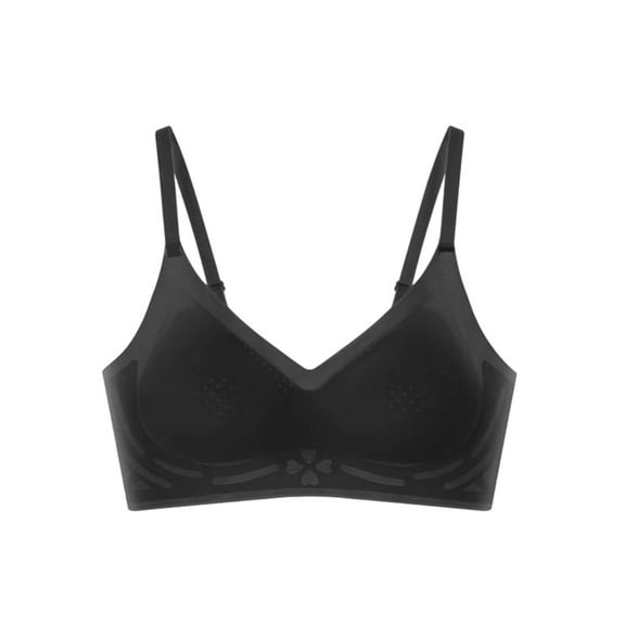 SELONE Bras for Women No Underwire Push Up Wireless Bra Spaghetti Strap T-Shirt Bralettes Solid Comfortable Underwear