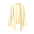 thumbnail image 1 of SELONE Cardigan for Women Dressy Long Sleeve Plus Size Regular Open Front Cardigans Without Hoodie Solid Lightweight Beach Vacation Wear Beige 4XL, 1 of 3