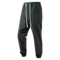 thumbnail image 1 of SELONE Cargo Pants for Men Fleece Elastic Waist Sweatpants Soild Drawstring Long Trousers Casual Outwear for Hiking, 1 of 7