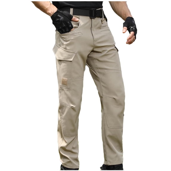 SELONE Cargo Pants for Men Stretch Windproof Straight Leg Trousers Elastic Waist Quick Dry Pants Pockets Outdoor Wear