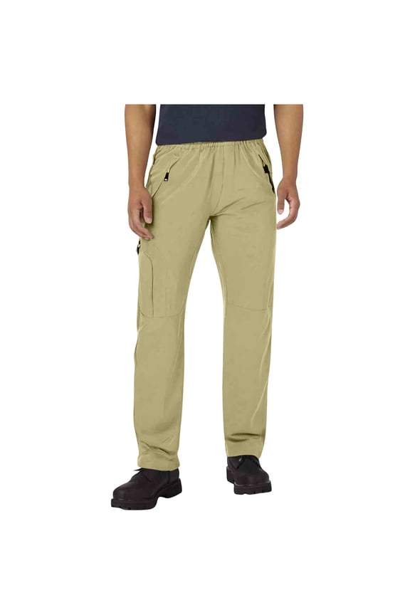 Cargo Pants for Men Workwear Straight Leg Pants Zipper Hiking Trousers with Pockets Quick Dry Windproof Wear XS