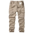 thumbnail image 1 of SELONE Cargo Pants for Men with Pockets Elastic Waist Joggers Relaxed Outdoor Trousers Hiking Winter Pants Khaki 34, 1 of 7