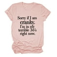 thumbnail image 1 of SELONE Casual Tops for Women Blouses and Tops Dressy Graphic Casual Crewneck Short Sleeve Funny Letter Round Neck Blouse T Shirt Fashion Beach Classy Y2K Soft Basic Dressy Tops for Women Pink XXXL, 1 of 3