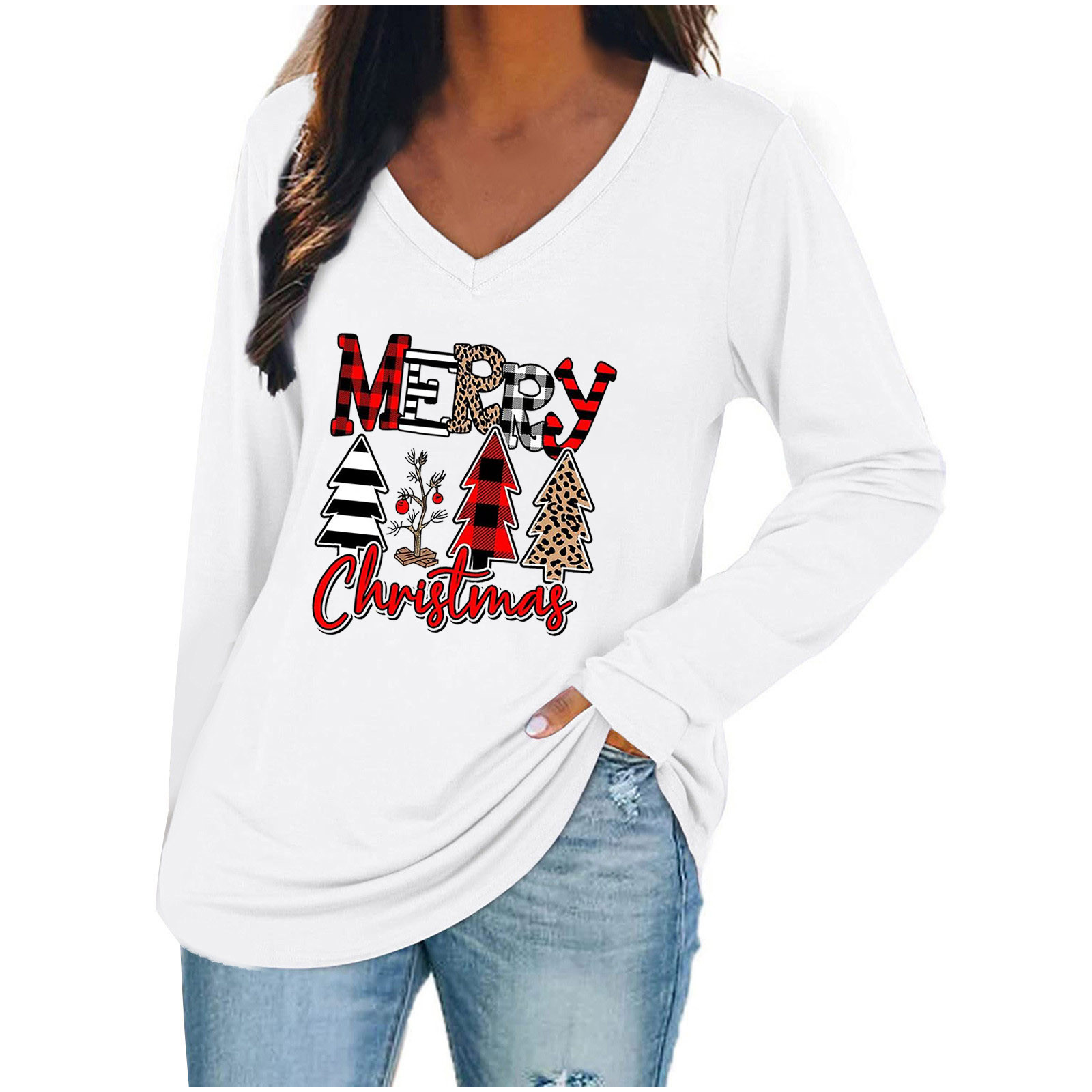 christmas themed tops