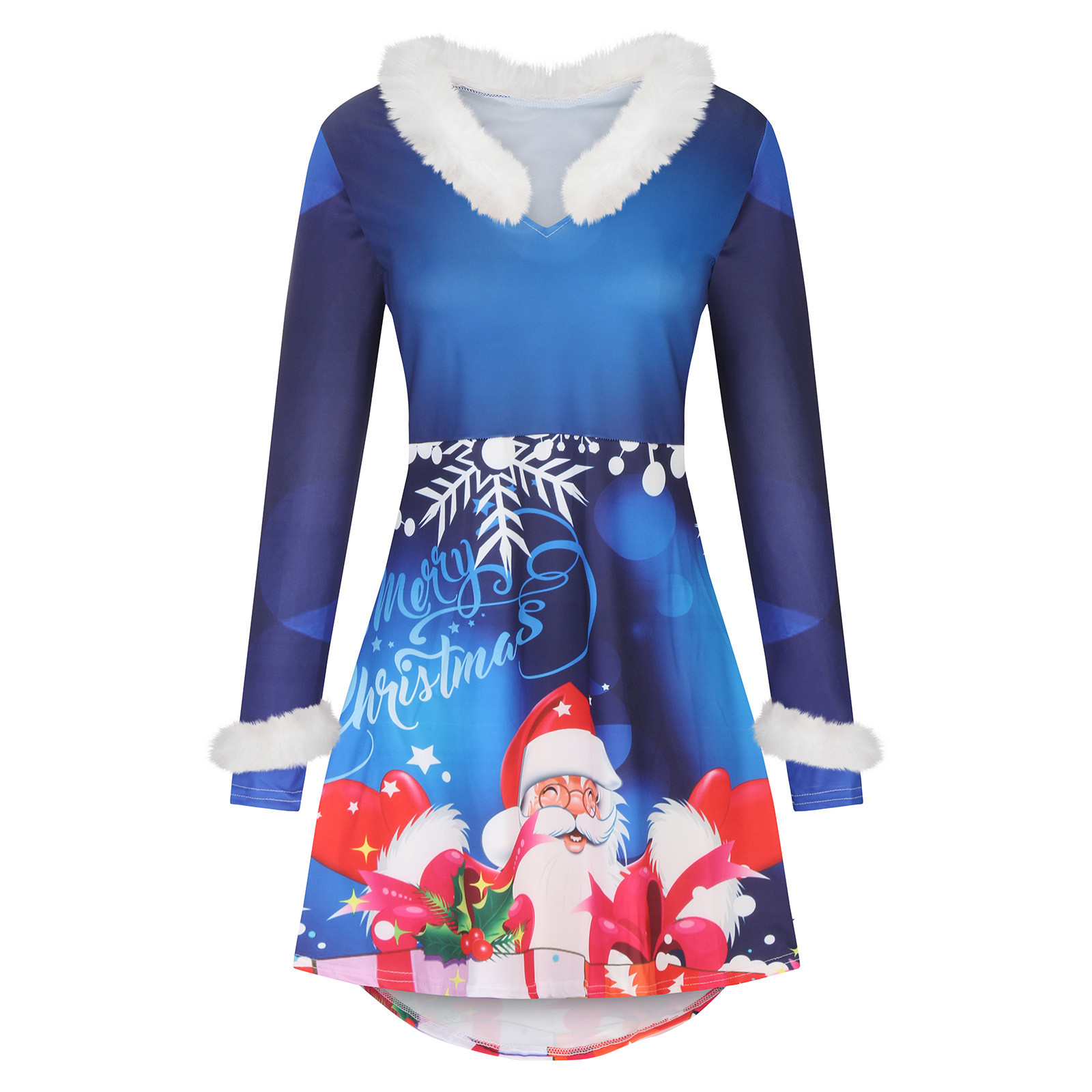 SELONE Christmas Dresses for Women 2023 Long Sleeve Tunic Dress Crew