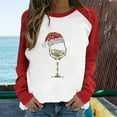 thumbnail image 1 of SELONE Christmas Shirts for Women Long Sleeve Xmas Pullover Tops Wine Glass Tees Blouses Christmas Themed Clothing Christmas Outfits Ideas Holiday Attire Party Collection White 2XL, 1 of 6