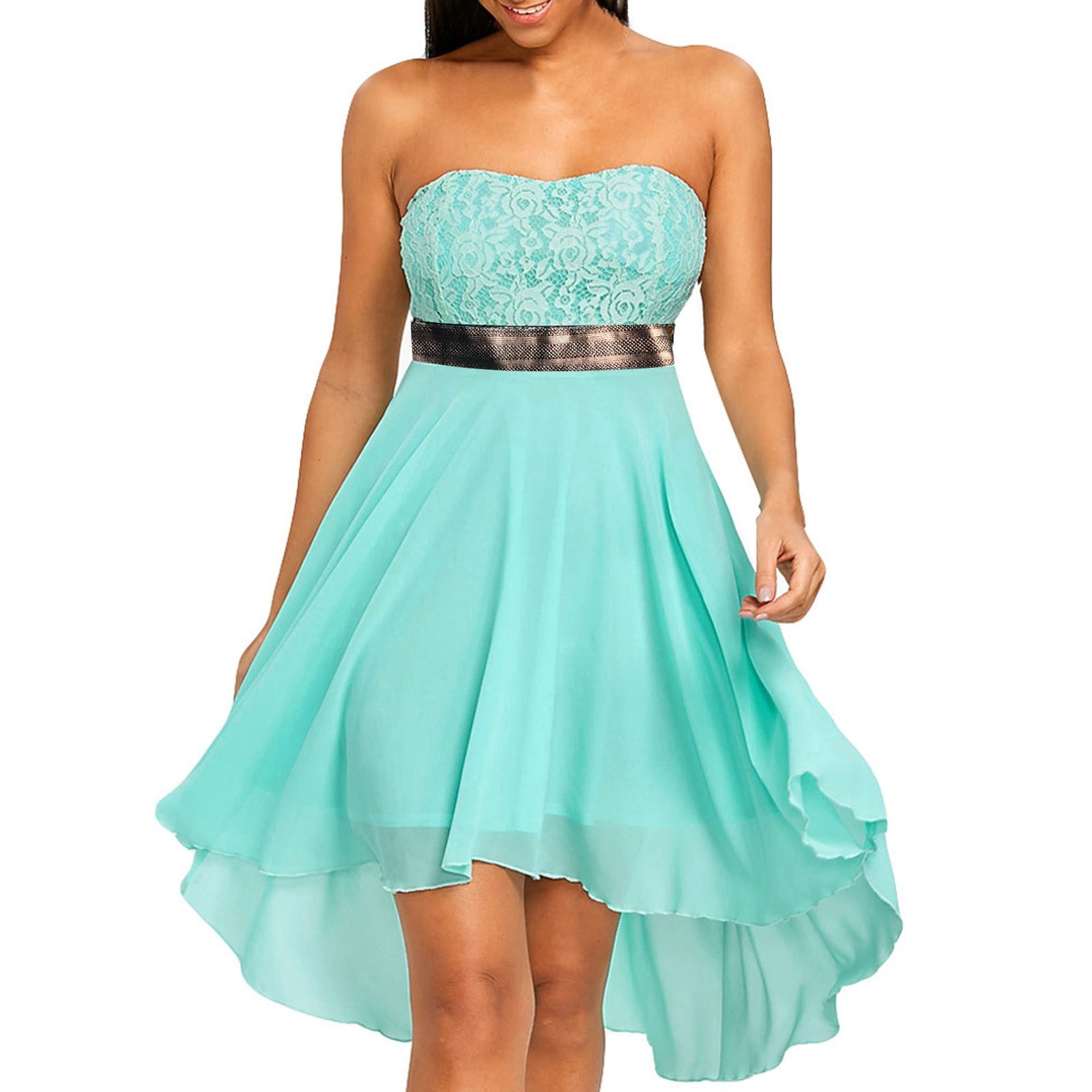 strapless denim midi dress 97 All Black Wedding Size:41 R BEADED-TULLE