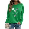 thumbnail image 1 of SELONE Cute Oversized Sweatshirts for Women St. Patricks Day Long Sleeve Crewneck Tops Patterned Pullover Raglan Clothes, 1 of 5