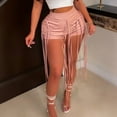 thumbnail image 1 of SELONE Faux Leather Shorts Women Low Rise Faux Leather Lounge Trousers Short Length Slim Athletic Pants Pink M, 1 of 7