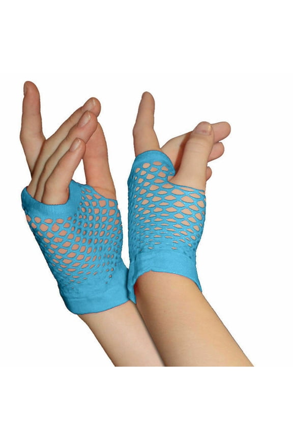 Fingerless Short Fishnet Gloves Ladies Girls Short Mesh 80S Style Fishnet Gloves Hen Night Party Wear Gloves