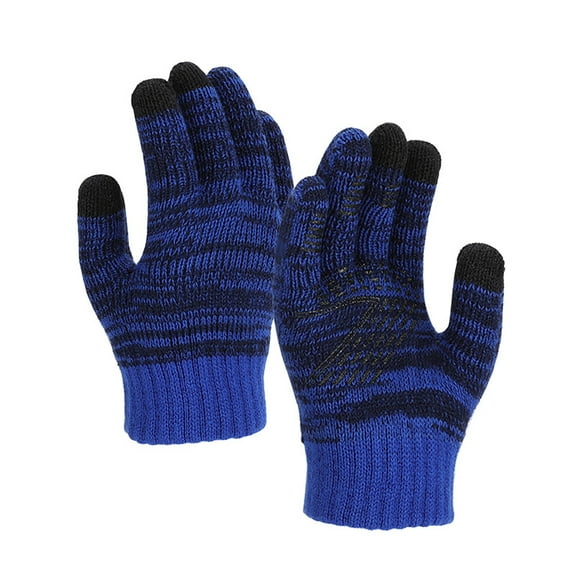 SELONE Fitness Gloves for Weight Lifting Men Fleece Warm Gloves for Outdoor Skiing Sports Blue