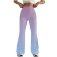 thumbnail image 1 of SELONE Flare Leggings for Women Butt Lifting Stretch Tight Wide Leg Yoga Pants Printed Sports Pants Purple M, 1 of 4