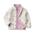 thumbnail image 1 of SELONE Fleece Jacket for Kids with Pockets Fleece Zipper Long Sleeve Fall Winter Outfit Beige 100 2 Years, 1 of 2