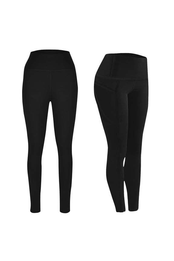 Fleece Lined Thermal Leggings Women Stretch Tight with Pockets Butt Lifting Yoga Pants Winter Sports Pants S