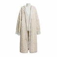 thumbnail image 1 of SELONE Fluffy Robes for Women Cozy Soft Coral Fleece Bathrobe Lace Tie Long Sleeve Towel Robe Winter Home Loungewear, 1 of 6