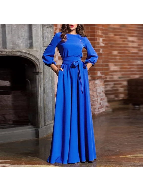 Formal Wedding Guest Dresses for Women Cocktail Dresses Long Sleeve Rehearsal Dinner Dress Plus Size Evening Dresses Maxi Prom Dresses Party Dresses Homecoming Dresses Puff Sleeve Formal Gowns