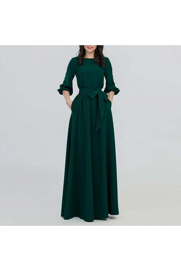 Formal Wedding Guest Dresses for Women Cocktail Dresses Long Sleeve Rehearsal Dinner Dress Plus Size Evening Dresses Maxi Prom Dresses Party Dresses Homecoming Dresses Puff Sleeve Formal Gowns