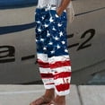thumbnail image 1 of SELONE Fourth of July Womens Long Pants Plus Size with Pockets Fashion Holiday Wear Navy XL, 1 of 4
