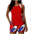 thumbnail image 1 of SELONE Fourth of July Womens Swimsuits Tankini Two Piece Red White Blue Bathing Suits Bottoms Modest Swimwear, 1 of 7